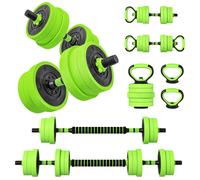 SPORTNOW Set 4 in 1 Pesi Palestra Kettlebell, Manubri, Bilanciere