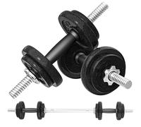 SPORTNOW Set Bilanciere da 20kg Regolabile Impugnature Antiscivolo 8 Dischi Pesi