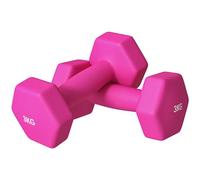 SPORTNOW Set di 2 manubri con pesi, set di manubri corti in ghisa, 2 x 3 kg manubri corti per uomini e donne, set Dumbell per casa, palestra, allenamento con i pesi