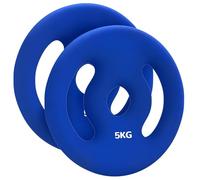 SPORTNOW Set di 2 pesi per manubri, pesi e dischi per manubri da 2,5 cm, foro Ø 30 mm, colore: blu