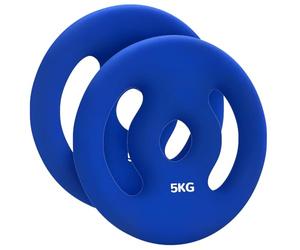SPORTNOW Set di 2 pesi per manubri, pesi e dischi per manubri da 2,5 cm, foro Ø 30 mm, colore: blu