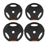SPORTNOW Set di 4 Dischi Pesi 2x7.5 kg e 2x5 kg con Foro da 2.5 cm Nero