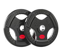 SPORTNOW Set di Dischi Pesi 2x15 kg con Foro da 5 cm per Bilancieri Nero