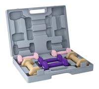 SPORTNOW Set di Manubri Palestra 2x1/1.5/2kg con Valigetta Rosa, Viola