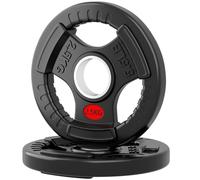 SPORTNOW Set Dischi Pesi con 3 Impugnature e Foro 5cm Acciaio e Plastica