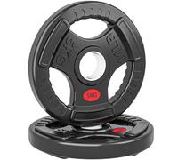 SPORTNOW Set Dischi Pesi 2x2.5kg con Foro 5cm e 3 Impugnature Acciaio e Plastica