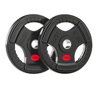 SPORTNOW Set Dischi Pesi con 3 Impugnature e Foro 5cm Acciaio e Plastica