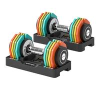 SPORTNOW Set Manubri Palestra 2-10 kg Multicolore con Porta Manubri