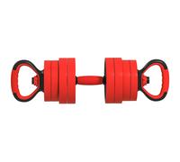 SPORTNOW Set Pesi da Palestra 4 in 1 da 30kg, Convertibile in Kettlebell, 2 Manubri, Bilanciere e Supporto Flessioni, Rosso Aosom Italy
