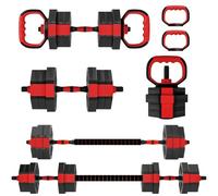 SPORTNOW Set Pesi da Palestra 6 in 1, 20/25/30kg Totali, Plastica e Sabbia | Set Manubri Regolabili, Utilizzabile come Kettlebell, Manubri, Bilanciere, Supporto per Flessioni, Allenamento a Casa