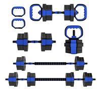 SPORTNOW Set Pesi da Palestra 6 in 1 da 20kg in Plastica e Sabbia Blu