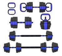 SPORTNOW Set Pesi da Palestra 6 in 1 da 25kg in Plastica e Sabbia Blu