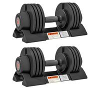 SPORTNOW Set Pesi Palestra 3.5/6/8/10 kg con Base di Stoccaggio, Nero