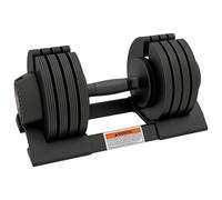 SPORTNOW Set Pesi Regolabili con Base di Appoggio e Manico Antiscivolo, 37x18x18 cm, Nero