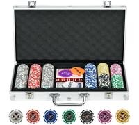 SPORTNOW Set Poker Professionale in Alluminio e Poliestere per 8 Giocatori
