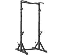 SPORTNOW Squat Rack e Rack Bilanciere Altezza Regolabile Multifunzione, Nero Aosom Italy