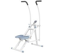 SPORTNOW Stair stepper pieghevole climber stairmaster per esercizi in palestra a casa, macchina verticale per allenamento del corpo con pedali regolabili e schermo LCD, macchina compatta per step,