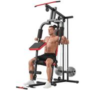 SPORTNOW Stazione forza lat pulldown & barra farfalla 120kg Nero+Rosso