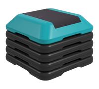 SPORTNOW Step Aerobic Step per Fitness Stepper Antiscivolo con Altezza Regolabile 10/15/20/25/30 cm Carico 150 kg per Allenamento a Casa Palestra Blu
