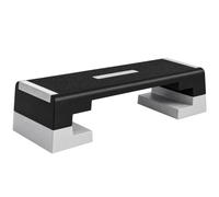 SPORTNOW Step Aerobica ad altezza regolabile – gradini rimovibili in ABS, antiscivolo – Grigio
