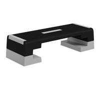 SPORTNOW Step Aerobica ad altezza regolabile – gradini rimovibili in ABS, antiscivolo – Grigio