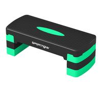SPORTNOW Stepper Aerobico Regolabile, Step Palestra con Altezza 10/15/20cm, Stepper Fitness Casa per Allenamento in Casa, Uomini e Donne, Fitness Cardio e Forza, Verde