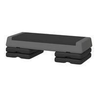 SPORTNOW Stepper Fitness Regolabile su 3 Livelli 10.5/15.5/20.5 cm, Stepper per Casa e Palestra Antiscivolo Capacità 250 kg, Grigio