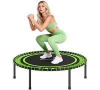 SPORTNOW Tappeto Elastico a 36 Corde in Acciaio e PP Ø114x31 cm Verde