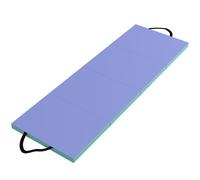SPORTNOW Tappeto Fitness Pieghevole e Imbottito con 2 Maniglie Verde e Viola
