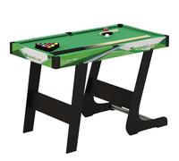 SPORTNOW Tavolo da Biliardo Pieghevole con Accessori, Stecche da Biliardo, Palle, Triangolo e Spazzola, Tavolo Biliardo Professionale per Adulti, 104x55.5x68 cm