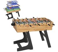 SPORTNOW Tavolo Multigioco 13 in 1 Pieghevole, Tavolo da Gioco Multifunzione con Calcio Balilla, Biliardo, Ping Pong, Ice Hockey, Scacchi, Backgammon, Dama, Bowling ecc. per Adulti Bambini Casa Scuola