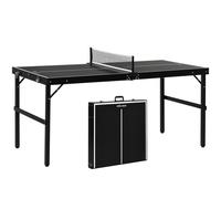 SPORTNOW Tavolo Ping Pong Pieghevole in Alluminio e MDF 152x76x72 cm Nero