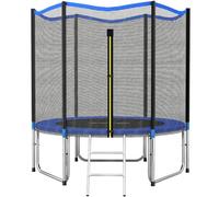 SPORTNOW Trampolino Elastico per Adulti Ø244cm con Rete Protezione Blu