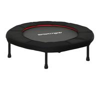 SPORTNOW Trampolino Fitness Ø102 cm Trampolino Elastico Pieghevole con Telaio in Acciaio Antiscivolo Carico 100 kg per Allenamento Gambe Corpo a Casa Ufficio Palestra Rosso