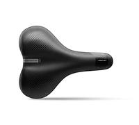 Sportourer by Selle Italia KAALAM Gel - Sella per Bicicletta Morbida in Gel, con Tecnologia Riflettente per Scarsa visibilità, Resistente all'Acqua - Nero