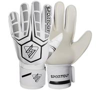 Sportout Guanti da portiere con protezione per le dita, guanti da portiere da uomo, 4 mm, in lattice, per bambini, adulti, adolescenti
