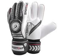 Sportout Guanti da portiere con protezione per le dita, guanti da portiere da uomo, 4 mm, in lattice, per bambini, adulti, adolescenti