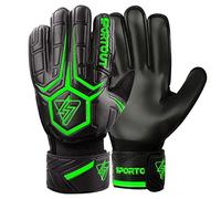 Sportout Guanti da portiere con protezione per le dita, guanti da portiere da uomo, 4 mm, in lattice, per bambini, adulti, adolescenti
