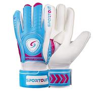 Sportout Guanti da portiere, per adulti, con presa forte per risparmiare più duratura, con spine per dare una protezione perfetta per prevenire lesioni (Blu, 10)