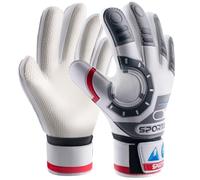 Sportout guanti da portiere per bambini,ragazzi e ragazze, guanti da allenamento con doppia protezione per il polso e materiale antiscivolo in lattice resistente allusura