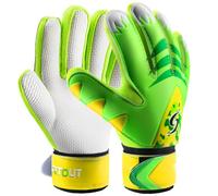 Sportout Guanti da Portiere per Bambini,Ragazzi e Ragazze, Guanti da Allenamento con Doppia Protezione per Il Polso e Materiale Antiscivolo in Lattice Resistente allusura