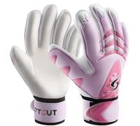 Sportout guanti da portiere per bambini,ragazzi e ragazze, guanti da allenamento con doppia protezione per il polso e materiale antiscivolo in lattice resistente allusura