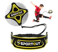 Sportout Trainer da Calcio per Bambini e Adulti, Trainer da Calcio Attrezzatura Banda Elastica, Kit di Allenamento, Cintura Trainer da Calcio, Attrezzatura da Allenamento a Calcio(giallo)