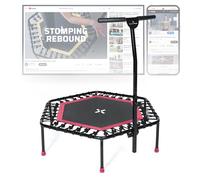 SportPlus Trampolino per interni - Fitness trampolino pieghevole Ø 126 cm - Trampolino piccolo silenzioso in gomma - Trampolino elastico per esterni e interni - Jumping trampolino fitness portata fino