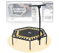 SportPlus Trampolino per interni - Fitness trampolino pieghevole Ø 126 cm - Trampolino piccolo silenzioso in gomma - Trampolino elastico per esterni e interni - Jumping trampolino fitness portata fino