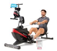 SportPlus Vogatore per Casa, Sistema Frenante Magnetico Silenzioso Esente da Manutenzione, Massa Volano di ca 8 kg, Computer di Allenamento con Ricevitore di Impulsi a 5 kHz, Peso Max Utente 150 kg.