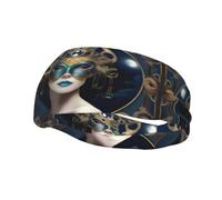 Sports a MoonlitMasquerade (1) Fascia tergisudore per uomo e donna - Fascia elastica per esercizi in palestra e corsa