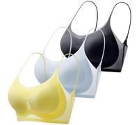 Sports Bras Women Offerta Reggiseno Post Intervento al Seno Abbigliamento Fitness Donna Palestra Gancio per Incrocio Spalline Tops Schiena Nuda Sportivo Bianco Colorate Fare Sport Sposa Scoperta