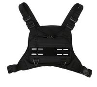Sports Chest Bag Men, Front Vest Style Training Pack, Adjustable Lightweight Chest Harness with Secure Zipper Pockets, for Running, Hiking, Cycling, Workout, Mobile Phones, Headphones, Travel,