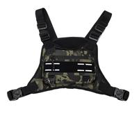 Sports Chest Harness Bag - Running Training Front Pack Vest, Adjustable Outdoor Storage Pouch | Multi Functional Cycling Running Gear Organizer System Lightweight Chest Mounted Utility Pack For Men Tr